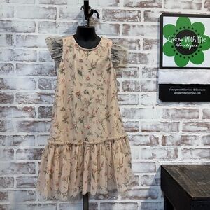 Rare Editions Floral Cream Dress kids 6X